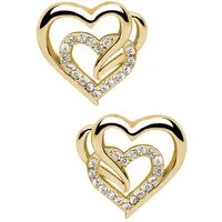 Limana Paar Ohrstecker Ohrringe 925 Sterling Silber Herz goldene Herzohrringe für jeden Tag (Weihnachtsgeschenk Weihnachten Muttertag Geburtstag Jahrestag, inkl. Geschenkdose, Hochzeit), Liebesgeschenk Liebe Geschenk für Frauen Damen Ehefrau Freundin