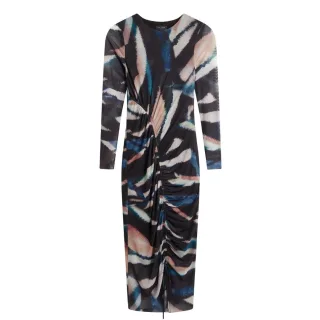 Schwarzes, Bedrucktes Mesh-kleid Von Ted Baker: Ellylou