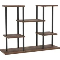 MC Star Blumenständer 4-Etagen Pflanzenständer, 61,5 cm hoch für Innen Außen (Pflanzenregal aus Holz, mehrstöckig Blumenregal, Blumentreppe Blumentopfständer)