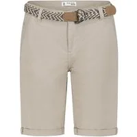 SUBLEVEL Bermudas Damen kurze Stoffhose mit buntem Flechtgürtel Sommerhose, kurze Chinohose, Shorts mit Gürtel