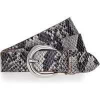 Tamaris Ledergürtel "Deena Silver" Schlangenmuster-Optik