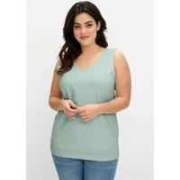 Sheego Shirttop Tanktop Ärmellos