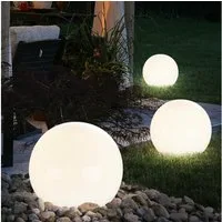 GLOBO LIGHTING LED Gartenleuchte, LED-Leuchtmittel fest verbaut, 3er Set LED Solar Außen Steck Leuchten Veranda