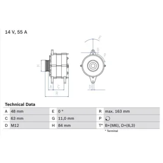 Bosch Lichtmaschine Fiat 127 Iveco Daily