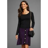 Laura Scott Strickkleid mit edlen Zierknöpfen