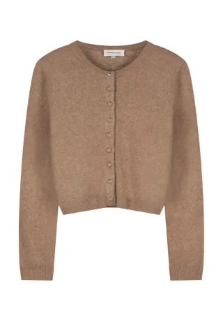 Fabienne Chapot - Strickjacke mit Knopfleiste grau - Gr. - S