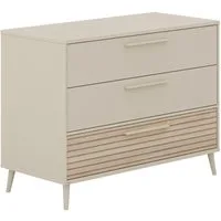 PAIDI Wickelkommode EEFJE in Beige, 3 Schubladen mit Soft-Close, verschiedene Ausführungen, langlebige Kommode, geprüfte Sicherheit, Wickeltisch aus Holz