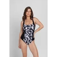 Dorina Badeanzug Mercadona vorn mit Raffungen und floralem Print