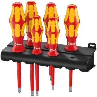 Wera 160 i/6 Rack Schraubendrehersatz Kraftform Plus Serie 100 + Rack, 6-teilig - 05006145001
