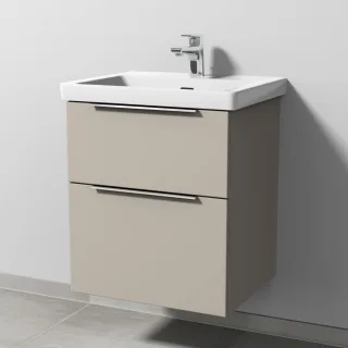 Sanipa 3way Waschtischunterbau zu Villeroy & Boch Subway 3.0 Waschtisch mit 2 Auszügen, Kaschmir-Mat UP8521U