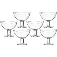 LEONARDO Servierschale LOOP, Glas, (6-tlg), auf Fuß, 13,5 cm