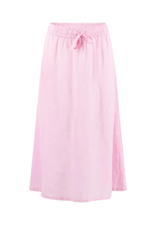 FYNCH-HATTON - SKIRT LONG LINEN MELANGE sorbet rose - Gr. - 38