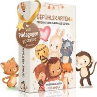 Eulentaler Spiel I 44 pädagogisch wertvolle Gefühlskarten für Kinder, von Erzieherinnen gestaltet, I Emotionen erkennen & benennen, mit kindgerechten Erklärungen