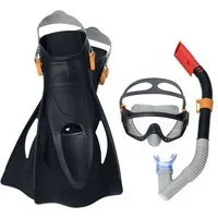 BESTWAY Tauchset Tauchset Maske, Schnorchel, Flossen Schwarz Bestway 25020