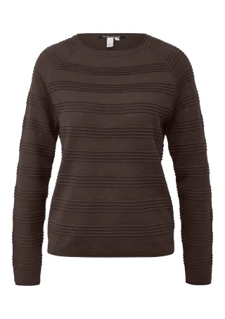 qs - Strickpullover braun - Gr. - XS