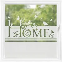 Bilderdepot24 Fensterfolie statisch haftend Motiv Fensterdeko Home floral Bordüre Tiere, blickdicht, Innen Fenster Tür Balkontür Küche Badezimmer Wohnzimmer Schlafzimmer