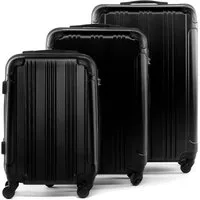 FERGÉ Kofferset Hartschale 3 teilig Koffer Set mit Schutzecken QUÉBEC, 4 Rollen, (3er Kofferset stabil und leicht mit Zahlenschloß, 3 tlg., Hartschalen-Trolley Set 3 Größen Handgepäck Koffer M XL), Trolley 3er Koffer Set, Reisekoffer 4 Rollen, Premiu