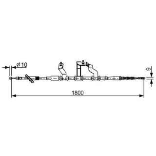 Bosch Handbremsseil hinten rechts Hyundai Tucson 2,0