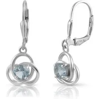 Vivance Paar Ohrhänger 925/- Sterling Silber rhodiniert Blautopas
