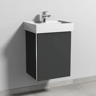 Sanipa 3way Waschtischunterbau zu Villeroy & Boch Collaro Waschtisch mit 1 Tür, Graphit-Matt BP8311B