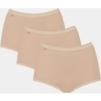 sloggi Maxislip Basic+ (3er Pack) perfekter Sitz, Baumwollmischung, weich, elastisch