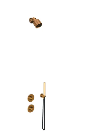 JEE-O slimline 06 Wand-Duschkombination mit Thermostat und Umsteller, bronze, 800-6484 800-6484