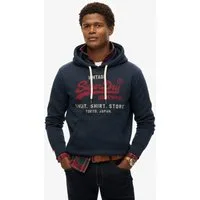 Superdry Kapuzensweatshirt SD-VL HERITAGE RELAXED HOOD aus Baumwollmischung, Relaxed Fit, mit Rippbündchen am Rumpfabschluss