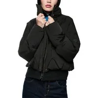 Marc Cain Steppjacke Mystic Plumage Premium Damenmode mit Strickbund, Stehkragen, Winterjacke, locker geschnitten