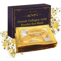 ALIVER Augenpads Crystal Collagen Gold Anti Aging Anti-Falten Feuchtigkeitsmaske in Box, 20-tlg., Augenpads Gold