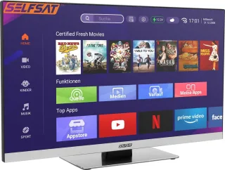 SELFSAT LED-TV Smart 1260, 61 cm (24"), EEK: F, HD-Tuner, WLAN, Bluetooth