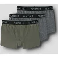 Name It Trunk NKMBOXER 3P (Packung, 3-St) eng, Jersey, Logoschriftzug, angesetztes Bündchen