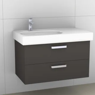 Artiqua 413 Waschtischunterschrank für Citterio 500548 ( ehem. 123690) Stahlgrau, 413-WU2L-K104-7142 413-WU2L-K104-7142-88