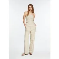 comma Chinos Hose Straight Leg-Hose mit Glitzergarn