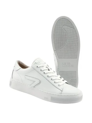 HUB Herren Sneaker Hook-z Weiß Obermaterial: Rindleder