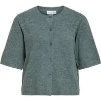 Vila Strickjacke VILIGA 2/4 O-NECK KNIT CARDIGAN - NOOS Materialmix, regular fit