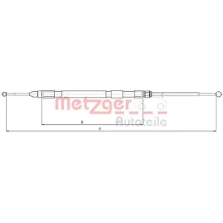 Metzger Handbremsseil hinten links BMW 5er E60