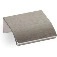 SO-TECH® Möbelgriff Griffleiste Blankett Alex, Aluminium gebürstet, L 4-35 cm, Edelstahloptik gebürstet, Länge 40 mm, inkl. Schrauben
