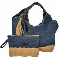 Mirabeau Handtasche Tasche 2er Set Cacula blau/creme