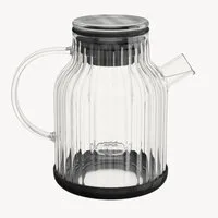 Zoha Teekanne Glasteekanne mit Sieb 1,5 Liter - Hitzebeständiger Teebereiter, Premium Borosilikatglas mit Siebeinsatz