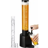 Cheffinger Getränkespender XXL Getränkespender + Eiswürfelrohr Bier Wasser Saft Cocktail Party