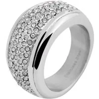 Adelia´s Fingerring Damen Ring aus Edelstahl mit Strass Steinchen