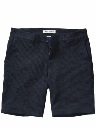 Mey & Edlich Herren Seersucker-Shorts Blau 68 % Polyethylen, 28 % Viskose, 4 % Elasthan