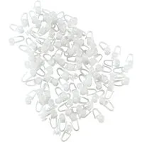 GARESA Gardinenröllchen Rollring für U-Profil, U-Schienen, (Packung, 100-St., mit Faltenhaken), Rollring/Gleiter für U-Profil, Kunststoff, 100 Stück, Gleiteigenschaft