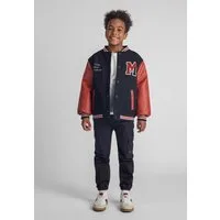 MINOTI Collegejacke Bomberjacke mit Stickerei und Druckknopfverschluss (2–14y) mit Stickerei