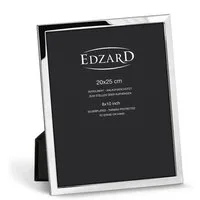 EDZARD Bilderrahmen Bergamo, versilbert und anlaufgeschützt, für 20x25 cm Foto
