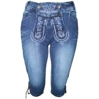 Trachtenland Trachtenjeans Lekra Damen Jeans Bea Kniebundhose in Lederhosen O