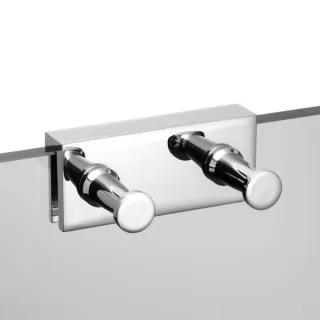 Avenarius Hakenleiste 2-fach, für Duschabtrennung, Serie Univ. 9004600010