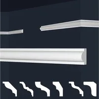 marbet design Stuckleiste, 30 Meter / 15 Leisten, XPS Styropor weiß - Wandleisten Bordüre Styroporleisten E-Leisten - (30 Meter / 15 Leisten E-27)