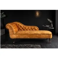 riess-ambiente Recamiere CHESTERFIELD 170cm senfgelb, Einzelartikel 1 Teile, Wohnzimmer · Samt · Design