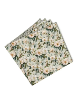 mr. célestin - Einstecktuch mit Blumenmuster - Foch beige/grün - Gr. - OS
